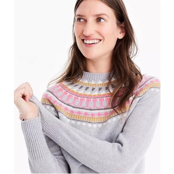 J. Crew Harley Of Scotland lambswool crewneck sweater Size Large - Picture 2 of 10